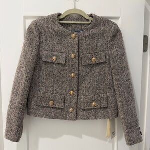NWT. Max Simple NYC cropped tweed lady jacket. Fits size 6.